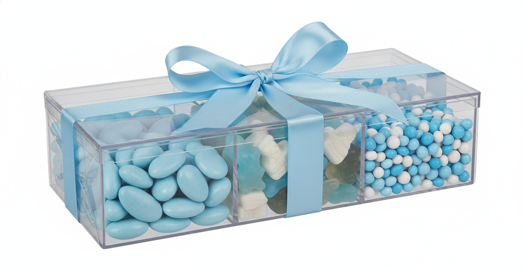 Baby Boy Acrylic 3 Sectional Candy Platter