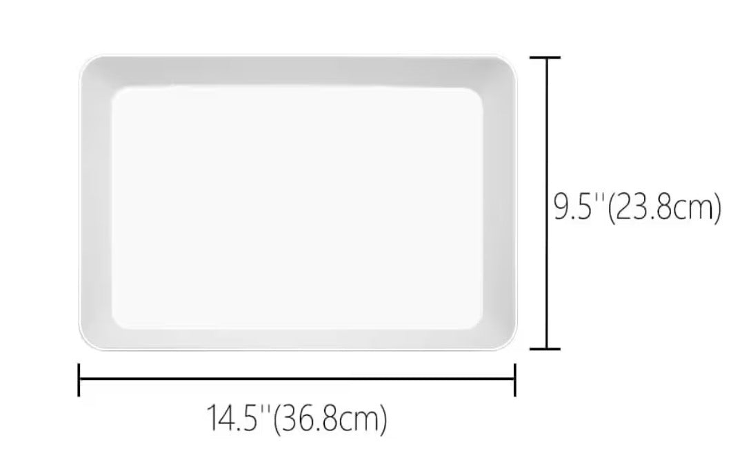 Rectangular tray with wine and confections