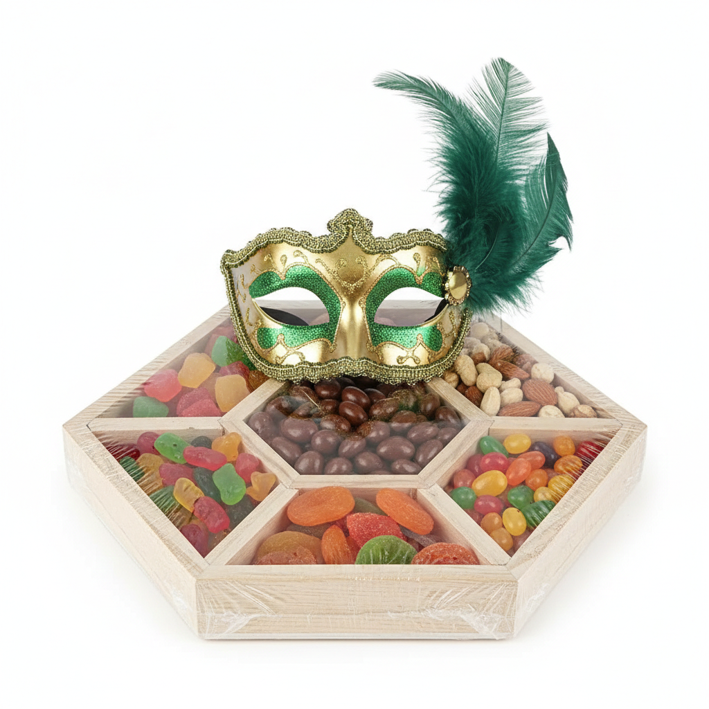 Large Hexagon Sectional Candy Platter