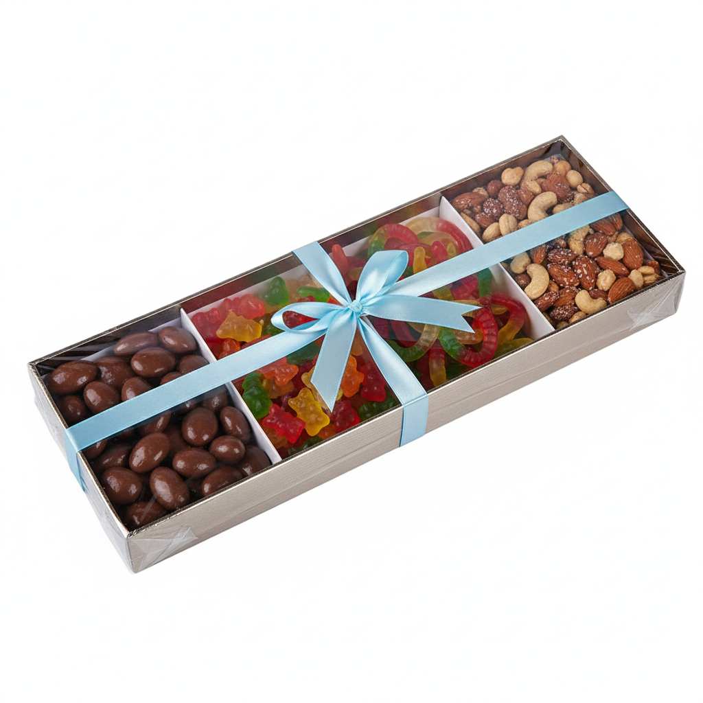 Four Sectional Long Candy Platter