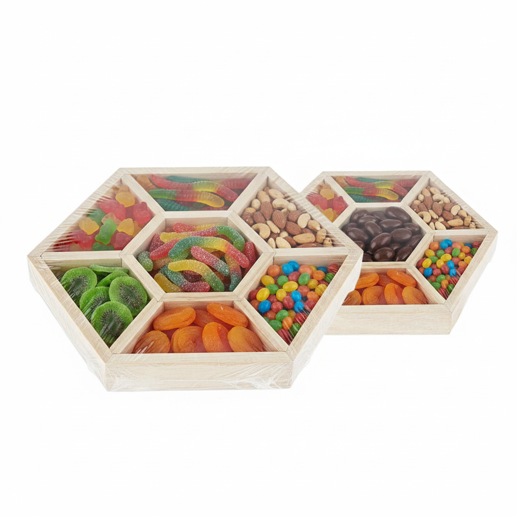 Large Hexagon Sectional Candy Platter